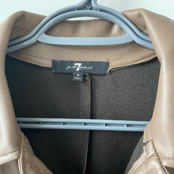 7 For All Mankind Vegan Leather Jumpsuit - Picture 3 of 6